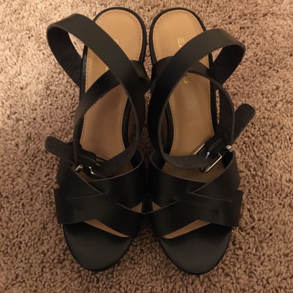 Express strappy wedge sandals. Size 7
